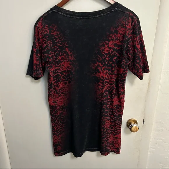 Sinful by Affliction Rhinestone Graphic Tee Shirt top Lace-Up XL USA McBling Y2K - Picture 3 of 7